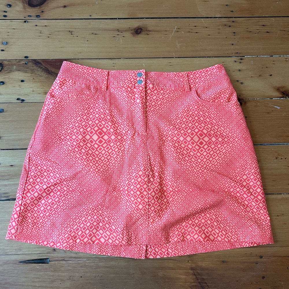 Slazenger size 6 golf skirt coral orange built in shorts
